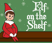 a cartoon of a elf sitting on a bench