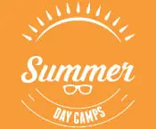 a logo on a orange background
