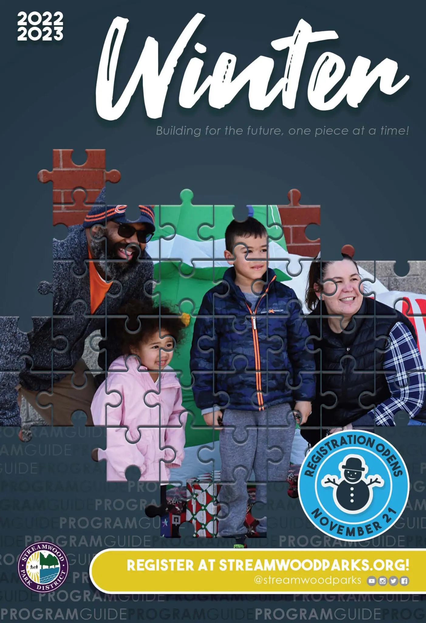 a puzzle of a family