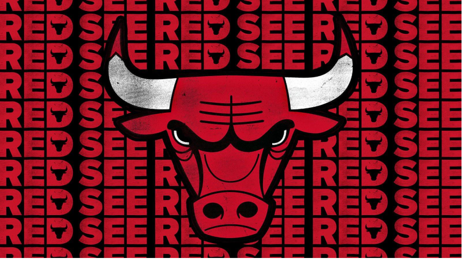 a red bull with white horns