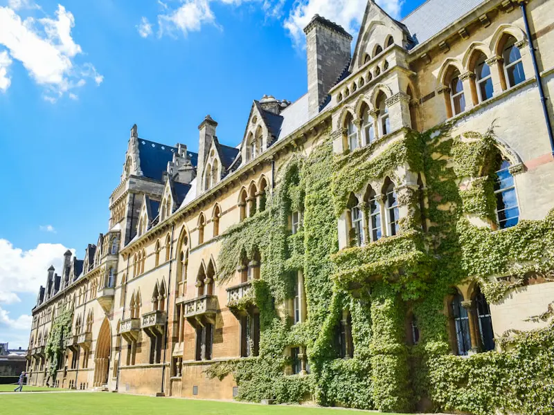 a building with ivy on the side