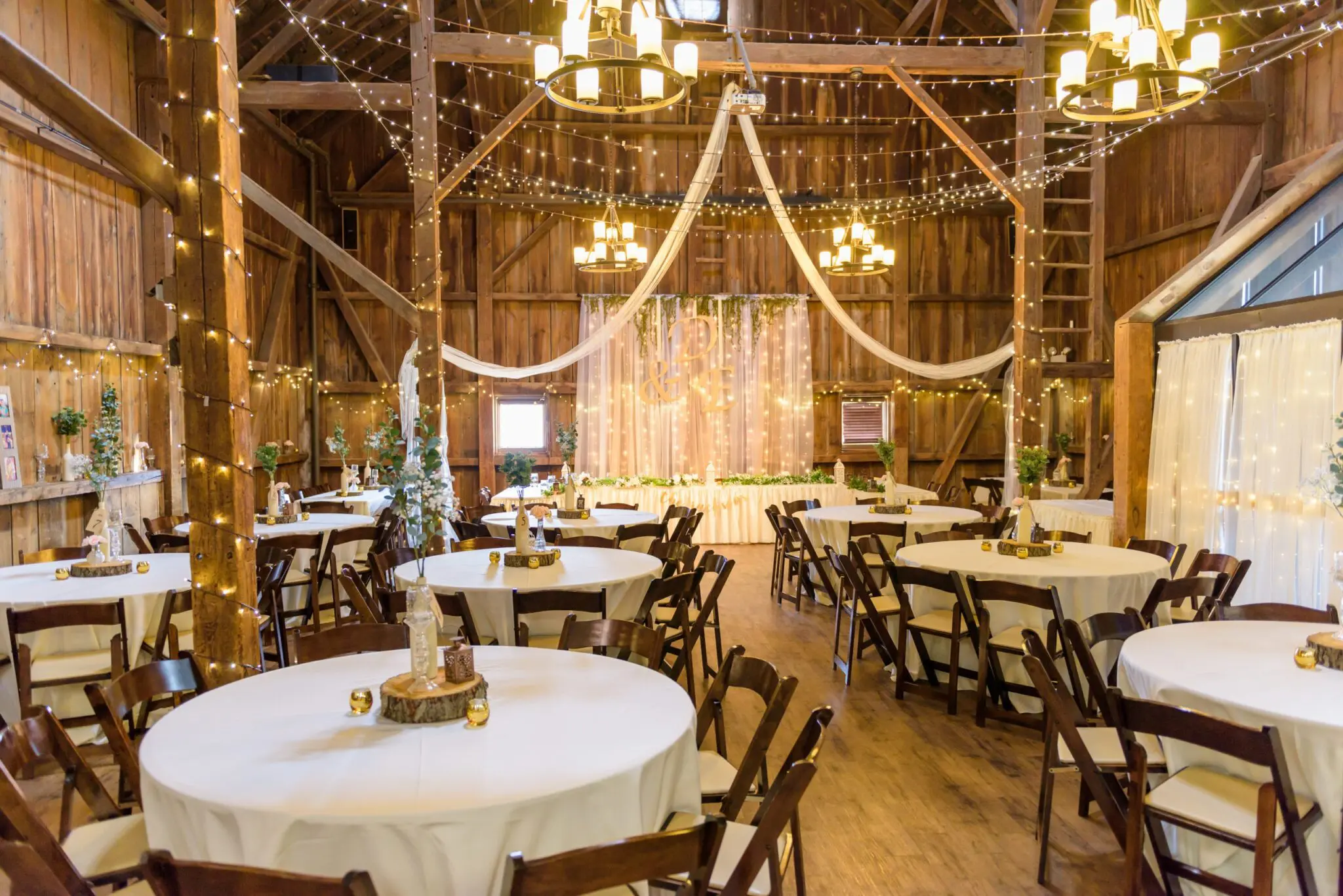 a room with tables and chairs