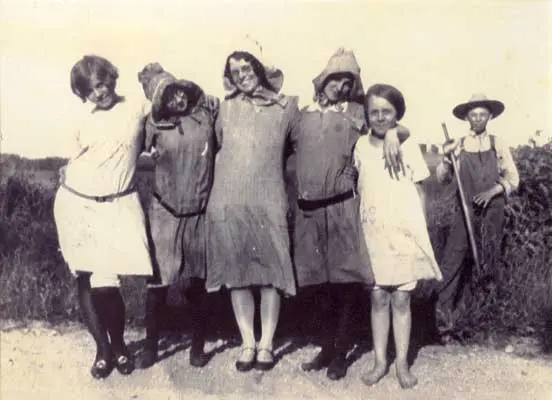 a group of women posing for a photo