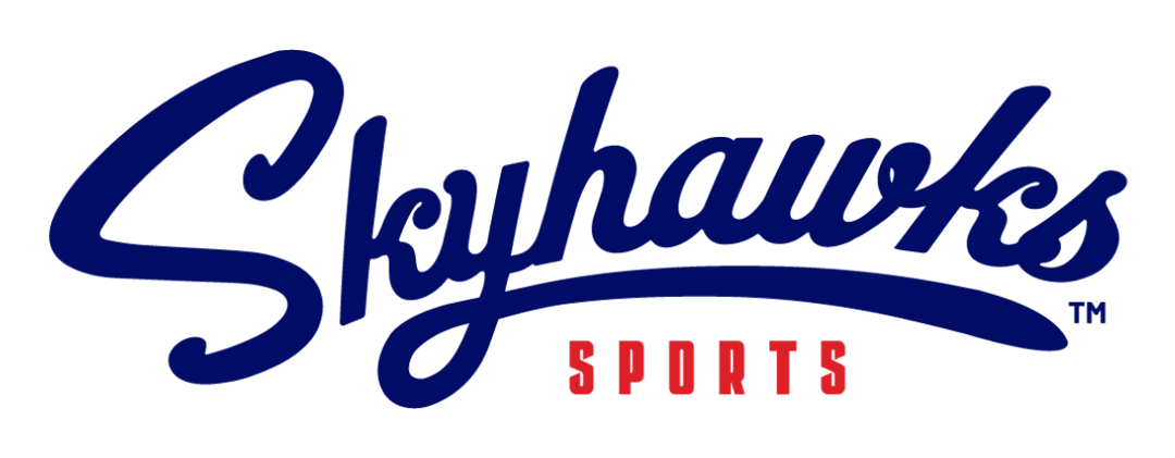 a blue and red logo